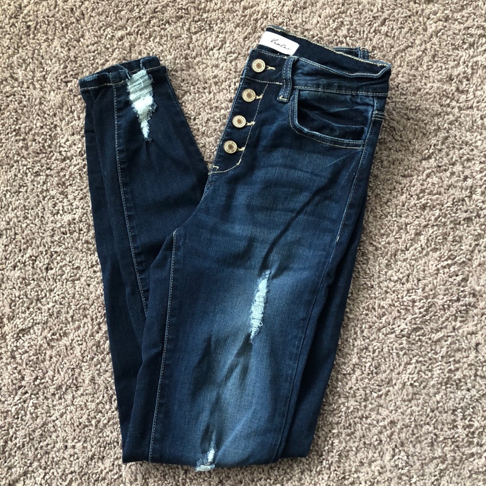 Kancan button fly jeans